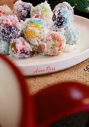 Foto resep Klepon pelangi/klepon marble