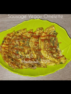Foto resep Sausage Veggy Milk Omelette