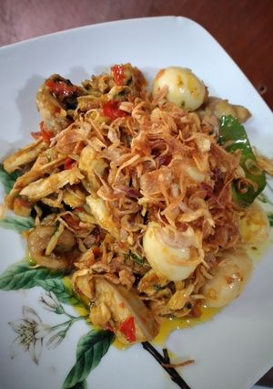 Foto resep Ayam suwir dan telur puyuh sambal kemangi