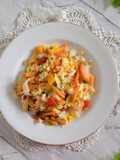 Foto resep Tumis Orak-arik Telur, Kol dan Wortel