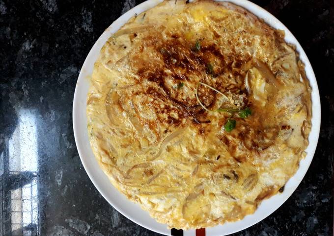 Tortilla de cebolla tierna con brotes de brócoli Receta de jluiscaro63-  Cookpad