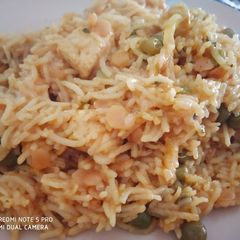 A picture of Leftover Matar Paneer Pulao.