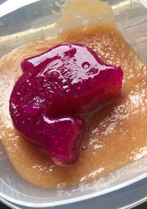 Foto resep MPASI dragon pudding n pear