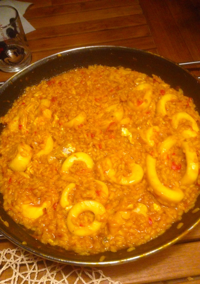 Una foto de Arroz con kokotxas y algo más