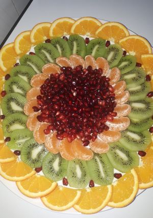 عکسی از دستور تزیین بشقاب میوه🍊🥝