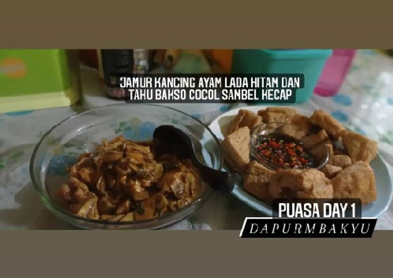 Jamur kancing ayam lada hitam menu buka puasa simpel banget