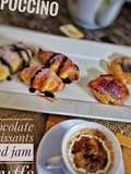Chocolate croissants and jam puffs