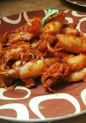 Foto resep Cumi asin balado