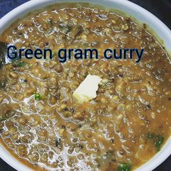 Green gram curry- Pachai payaru kulambu for rice, protein rich A picture of Green gram curry- Pachai payaru kulambu for rice, protein rich.