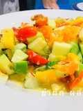 Mixed Vegetable and Fruit Salad with Boiled Eggs (Passion Fruit Dressing)
