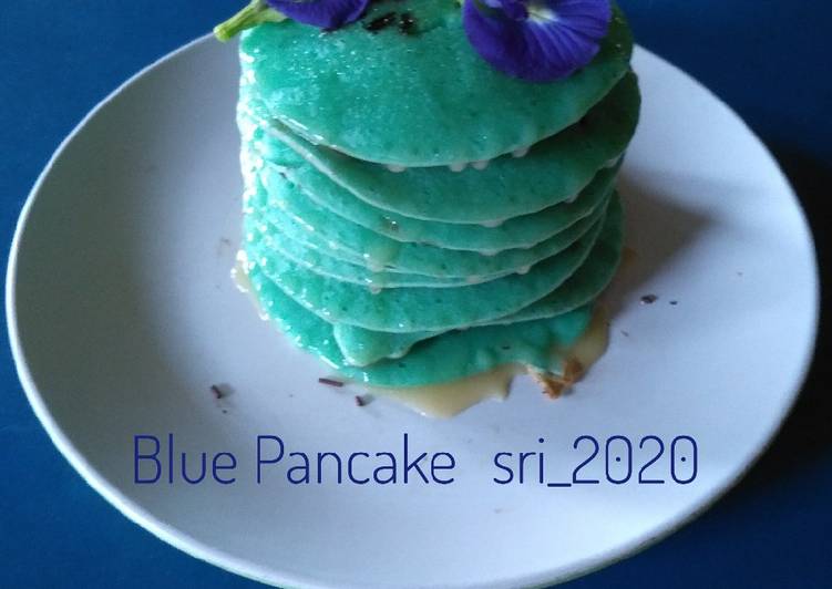 Resep Blue Pancake Anti Gagal