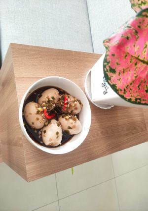 Hình của món Trứng ngâm nước tương.