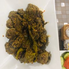 A picture of Karahi beef kaleji(liver).