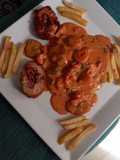 Camarones guisado a la crema