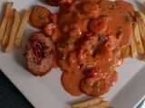Camarones guisado a la crema