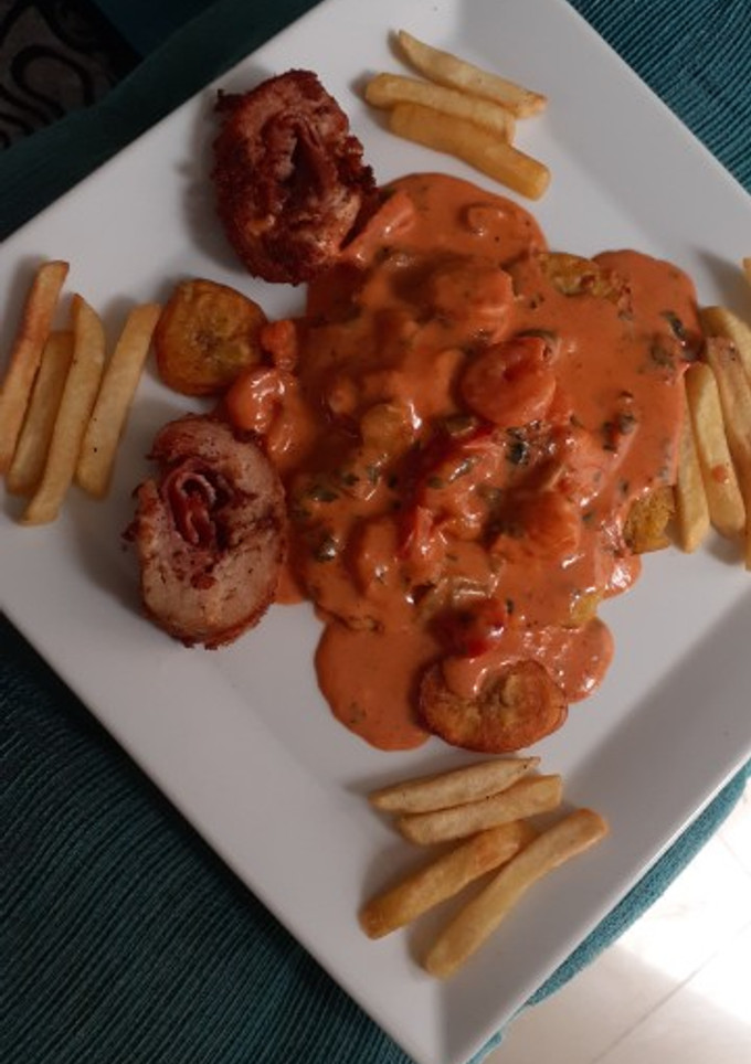 Una foto de Camarones guisado a la crema