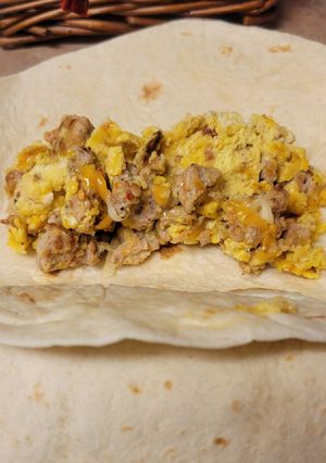 A picture of Quick Breakfast Burritos.