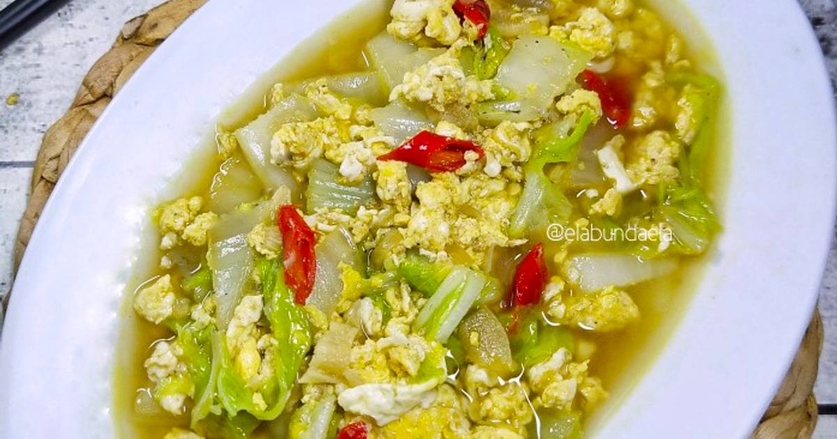 Resep Cah Telur Sawi Putih Oleh Bunda Ela Cookpad