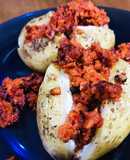Papa al horno con chorizo