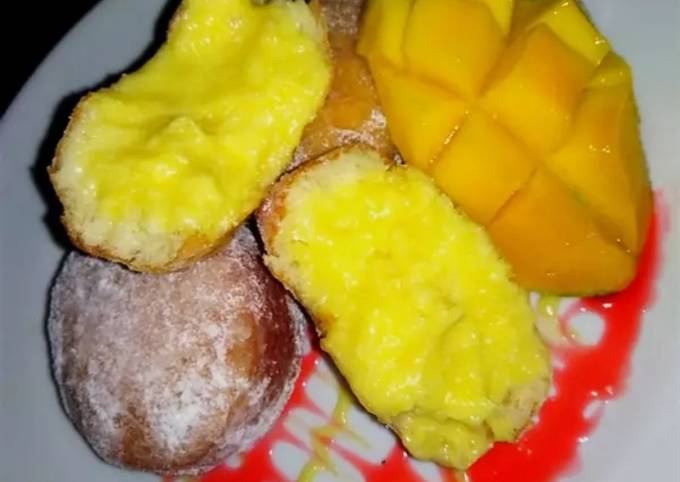 Steps to Make Mario Batali Donuts bun with mango curd filling