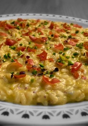 Foto di Risotto ai pistacchi e mortadella 🥜 🥓