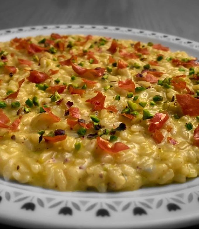 Foto di Risotto ai pistacchi e mortadella 🥜 🥓