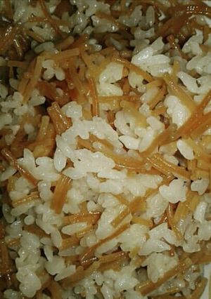 صورة لوصفة الأرز بالشعريه
