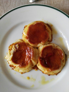 Una foto de Miniflanes de naranja