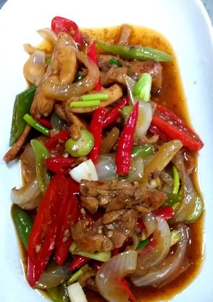 รูปของ ไก่ผัดน้ำพริกเผา