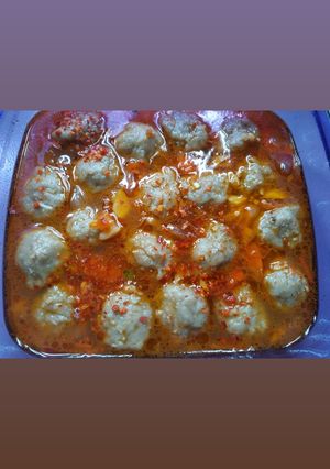 Foto resep Pentol ayam kuah super pedas