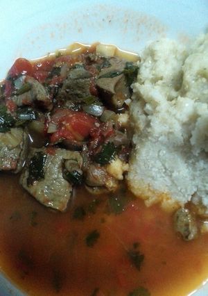 A picture of Sweet liver stew.