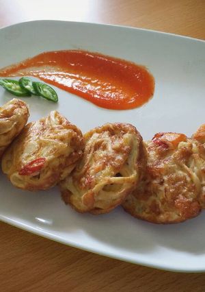Foto resep Pizza telor mie mini irit minyak