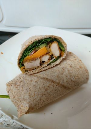 A picture of My Salt & Pepper Chicken Wrap 😉.