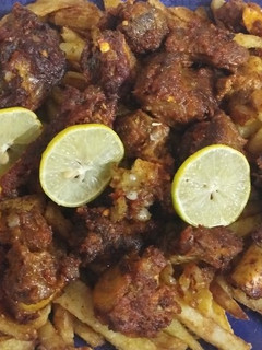 A picture of Mutton fried chops.