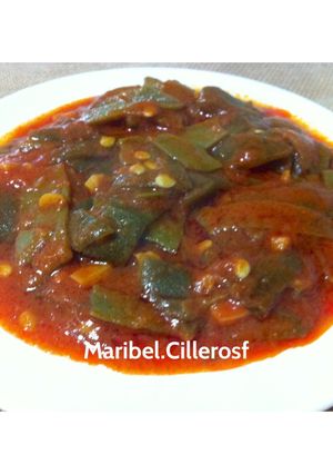 Una foto de Judías verdes con tomate