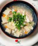 Soup óc heo nấm rau củ -ăn dặm