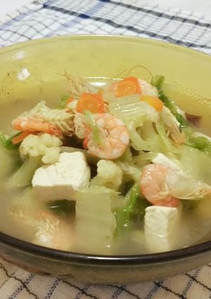 Foto resep Sop Udang Tahu simpel