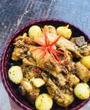 Gà kho sả ớt trứng cút