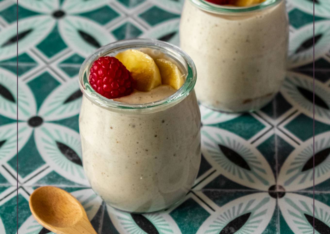 Natillas de plátano sin azúcar añadido🍌 Rápido y fácil ⏰