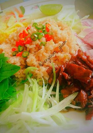 รูปของ ข้าวคลุกกะปิหมูหวาน