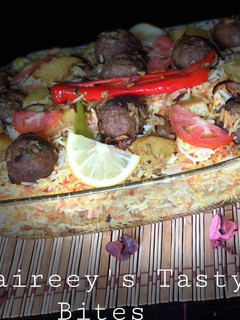 A picture of Beef kofta Biryani.
