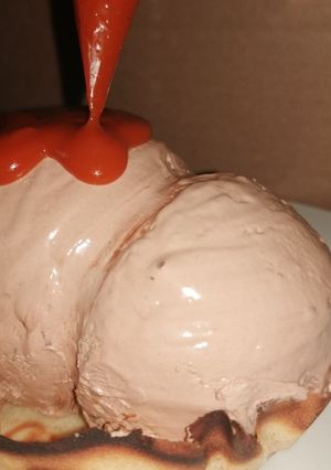 Una foto de Coulis de calabaza