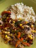 Cuscús con champiñones y choritos
