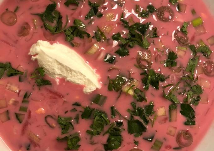 Steps to Make Ultimate Svekolnik - cold beetroot soup