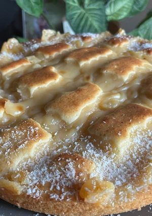 Una foto de TORTA MATERA CON CREMA PASTELERA 🤩✨️