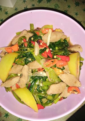 Foto resep Cah Kangkung Terasi Pedas
