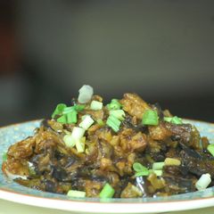 A picture of Brinjal Manchurian/Vazhuthananga Manchurian/Eggplant Manchurian.