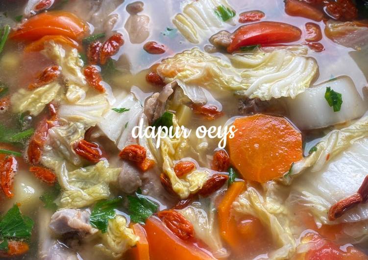 Langkah meracik Sup Ayam Full Sayur yang mudah