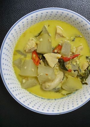 รูปของ แกงอกไก่ใส่ฝักเขียว