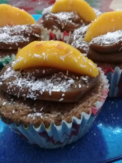 Una foto de Magdalenas de banana y dulce de leche